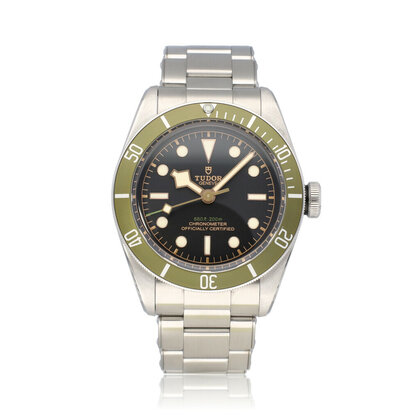 Black Bay 41 steel green black Harrods 2022 box + papers