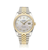 Rolex Datejust 41 steel - gold MOP / pearl diamond Jubilee 2021 + papers