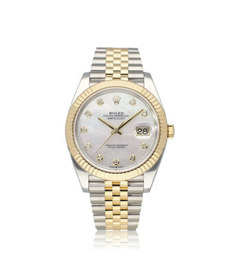 Rolex Datejust 41 steel - gold MOP / pearl diamond Jubilee 2021 + papers