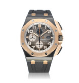 Audemars Piguet Royal Oak Offshore Chronograph 44 ceramic rose gold grey rubber 2020 box + papers