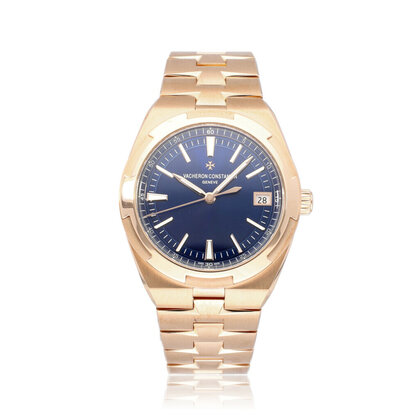 Overseas 41 rose gold blue 2022 NEW / UNWORN box + papers