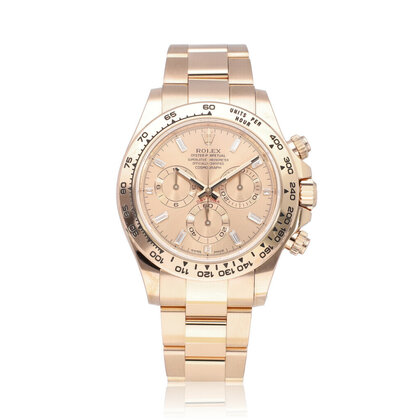 Daytona rose gold pink baguette diamond 2018 box + papers