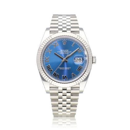 Datejust 41 steel - white gold Azurro blue roman Jubilee NEW - UNWORN 2025 box + papers
