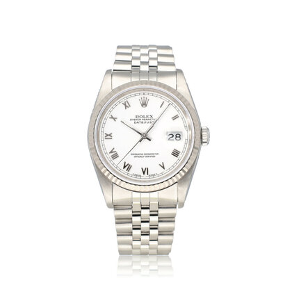 Datejust 36 steel white roman Jubilee R-serial - 1988 | NEW ROLEX SERVICE
