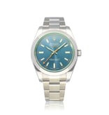 Rolex Milgauss 40 steel blue - green - GV | OPEN DATE | B+P | NEW ROLEX SERVICE