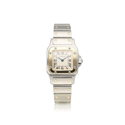 Santos de Cartier Galbée 34,8 steel - yellow gold SM 1996 box + papers
