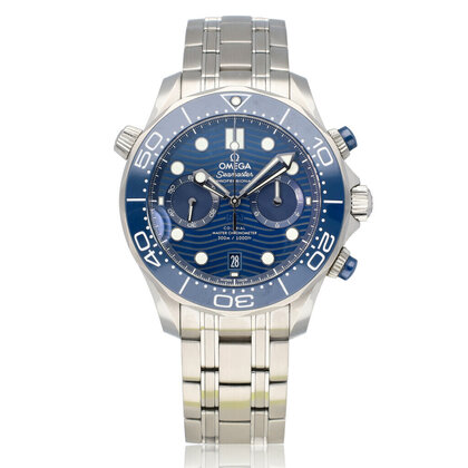 Seamaster Diver 300M Co-Axial Master Chronometer 44 steel blue 2021 box + papers