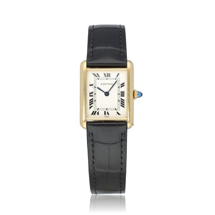Tank Louis Cartier LM yellow gold enamel Paris dial | NEW CARTIER STRAP