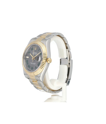 Rolex Datejust 41 steel - yellow gold fluted slate Wimbledon roman