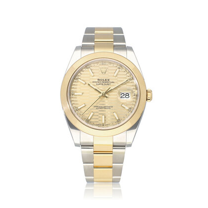 Datejust 41 steel - yellow gold fluted - blocks - bricks Oyster 2023 box + papers