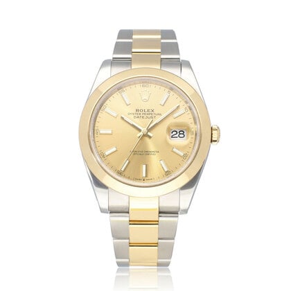 Datejust 41 steel - gold champagne Oyster 2020 box + papers