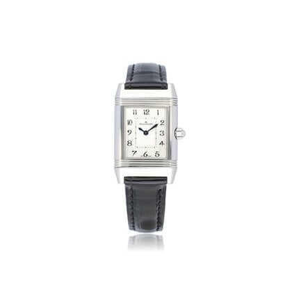 Reverso Classic Small Duetto 34 steel silver black diamond | ref. 266.8.44 | 2013 B+P