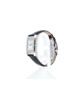 Jaeger-LeCoultre Reverso Classic Small Duetto 34 steel silver / black diamond ref. 266.8.44 2013 box + pape