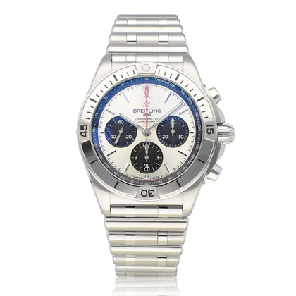 Chronomat B01 42 steel silver rouleaux 2021 box + papers