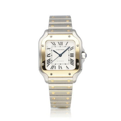 Santos de Cartier Medium yellow gold steel 2022 | ref. 4072 | box + papers