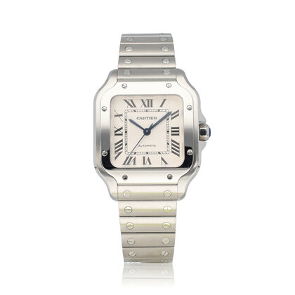 Santos de Cartier Medium steel silver | ref. 4075 | 2024 box + papers