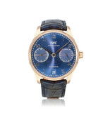 IWC Portugieser Automatic 42 rose gold blue BTQ edition 2021 + papers | NEW IWC STRAP