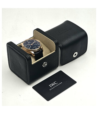 IWC Portugieser Automatic 42 rose gold blue BTQ edition 2021 + papers | NEW IWC STRAP