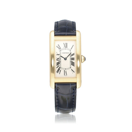 Tank Américaine yellow gold MM - NEW CARTIER STRAP