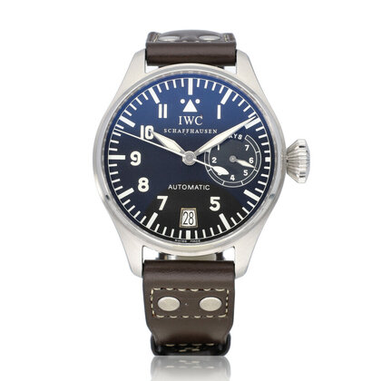 Big Pilot Auto 7 days Power Reserve 46 steel fish crown 2002 B+P | NEW IWC STRAP
