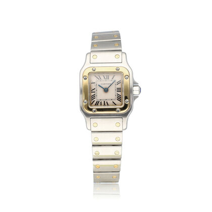 Santos de Cartier Galbée 34,8 steel / yellow gold SM 2005 box + papers