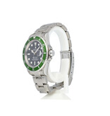 Rolex Submariner Date 40 steel Kermit - Green - Fat / Flat Four F-serial - 2004 box + papers