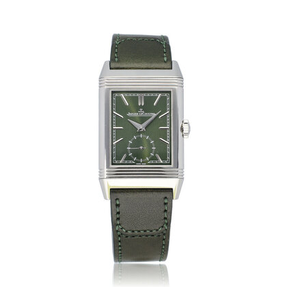 Reverso Small Seconds 46 steel green leather 2022 B+P | NEW JLC SERVICE