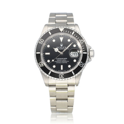 Submariner Date 40 steel black 1992 + papers | NEW ROLEX SERVICE