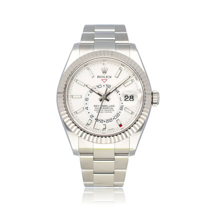 Sky-Dweller 42 steel - white gold silver Oyster 2023 box + papers