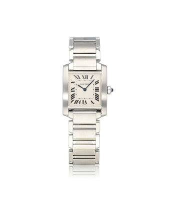 Cartier Tank Française  steel silver MM / medium box + papers