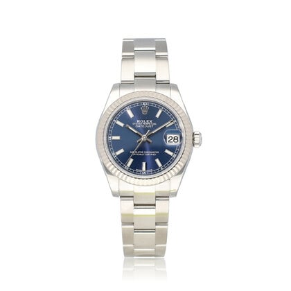 Datejust 31 steel - white gold blue Oyster 2019 box + papers | NEW ROLEX SERVICE