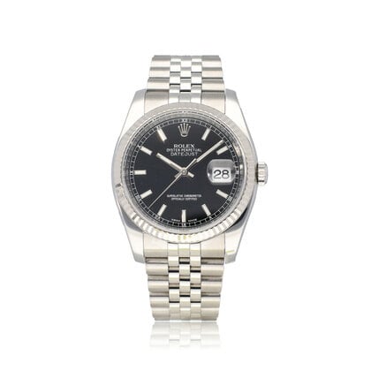 Datejust 36 steel - white gold black roulette Jubilee 2017 + papers