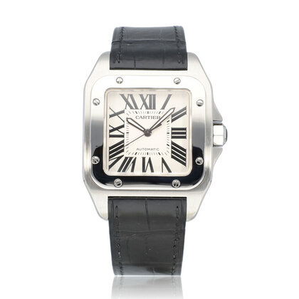 Santos de Cartier 100 51 steel | ref. 2656 | 2011 B+P | NEW CARTIER STRAP
