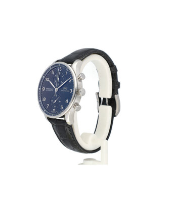 IWC Portugieser Chronograph Automatic 41 Portuguese chrono steel black 2009 + papers