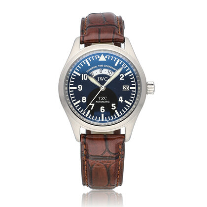 Pilot's Watch Spitfire UTC 39 steel black | NEW IWC ALLIGATOR STRAP