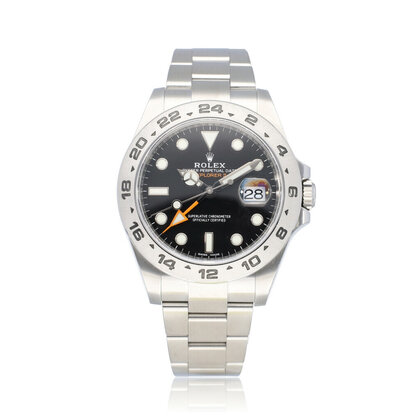 Explorer II 42 black - orange steel 2020 box + papers