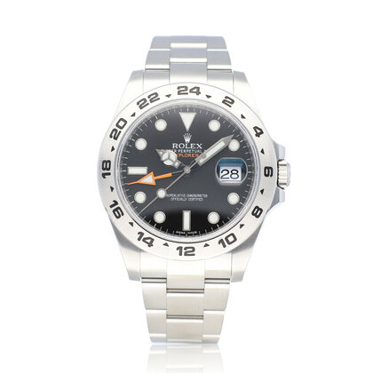 Explorer II 42 steel black - orange steel 2021 box + papers