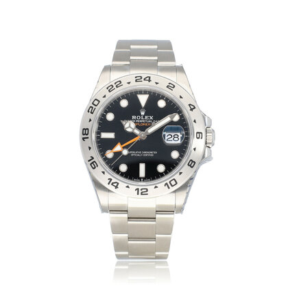 Explorer II 42 steel black orange 2022 box + papers