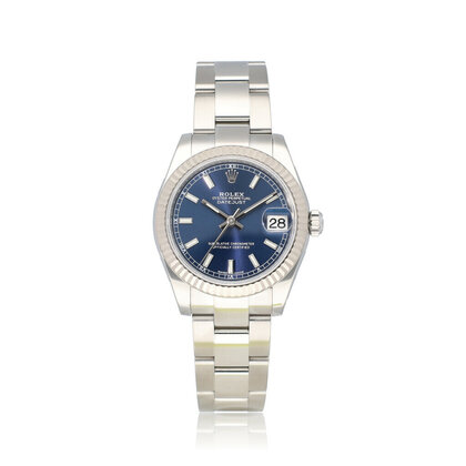 Datejust 31 steel - white gold blue Oyster 2019 box + papers | NEW ROLEX SERVICE