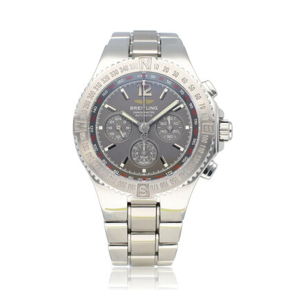 Avenger Chronograph 43 steel grey - slate 2001 box + papers | NEW BREITLING SERVICE