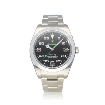 Air-king 40 steel black Oyster 2021 B+P | NEW ROLEX SERVICE