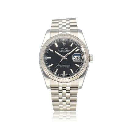 Datejust 36 steel - white gold black roulette Jubilee 2012 + papieren