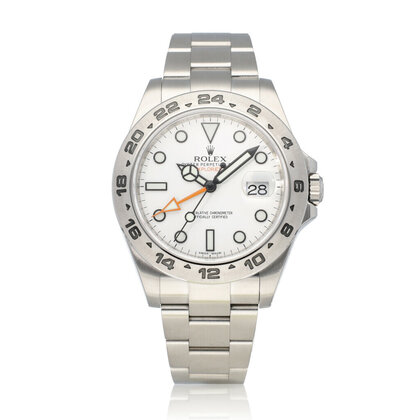 Explorer II 42 white - polar - orange 2012 B+P | NEW ROLEX SERVICE