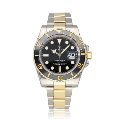 Submariner Date 40 steel - yellow gold black ceramic 2016 B+P | ROLEX SERVICED