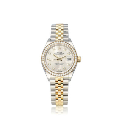 Lady-Datejust 28 steel - gold silver factory diamond Jubilee 2021 B+P