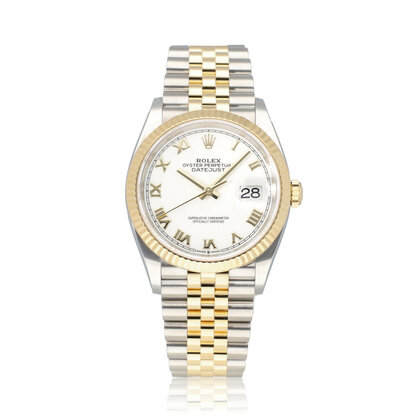 Datejust 36 steel - yellow gold white roman Jubilee 2023 box + papers