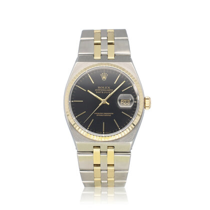 Datejust 36 Oysterquartz steel - yellow gold black Jubilee 1979 + box | ROLEX SERVICED