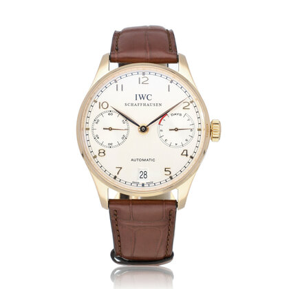 Portugieser Automatic 7 days Power Reserve 42 7 days rose gold B+P | NEW IWC STRAP