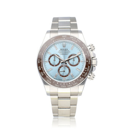 Daytona 40 platinum ice blue diamond - baguette Platona 2024 box + papers