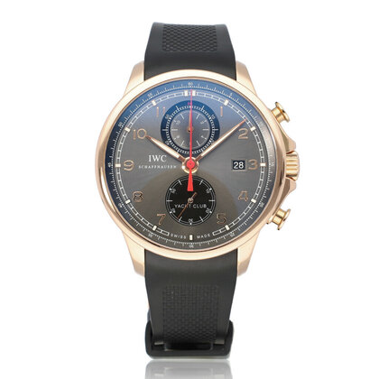 Portugieser Chronograph Yacht Club 45 Yacht Club Chrono rose gold box + papers | OPEN DATE